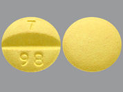 Labetalol Hcl: This is a Tablet imprinted with 7  98 on the front, nothing on the back.