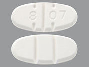 Trazodone Hcl: This is a Tablet imprinted with 8 07 on the front, nothing on the back.