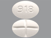 Methylprednisolone: This is a Tablet imprinted with 918 on the front, nothing on the back.
