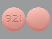 Entecavir: This is a Tablet imprinted with 921 on the front, nothing on the back.