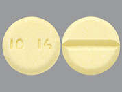 Phytonadione: Esto es un Tableta amarillo claro redondo imprimido con 10 14 en la parte delantera, nada en la parte posterior, y es fabricado por ZYDUS PHARMACEU.