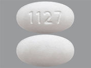 Ursodiol: Esto es un Tableta blanco oval imprimido con 1127 en la parte delantera, nada en la parte posterior, y es fabricado por ZYDUS PHARMACEU.