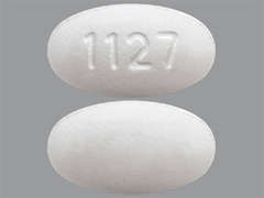 Esto es un Tableta blanco oval imprimido con 1127 en la parte delantera, nada en la parte posterior, y es fabricado por ZYDUS PHARMACEU.