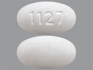 This is a Tablet imprinted with 1127 on the front, nothing on the back.