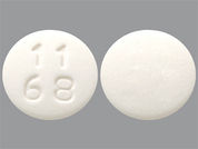 Atenolol W/Chlorthalidone: Esto es un Tableta imprimido con 11  68 en la parte delantera, nada en la parte posterior, y es fabricado por None.