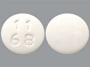 Atenolol-Chlorthalidone: This is a white round Tablet imprinted with 11  68 on the front, nothing on the back, and is manufactured by ZYDUS PHARMACEU.