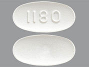 Ambrisentan: This is a Tablet imprinted with 1180 on the front, nothing on the back.
