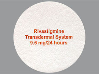 Esto es un Parche Transdérmico 24 Horas imprimido con Rivastigmine  Transdermal System  9.5mg en la parte delantera, nada en la parte posterior, y es fabricado por None.