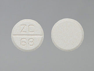 This is a Tablet imprinted with ZC 68 on the front, nothing on the back.