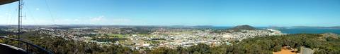 File image: Aerial view of a sprawling regional Australian town under blue sky