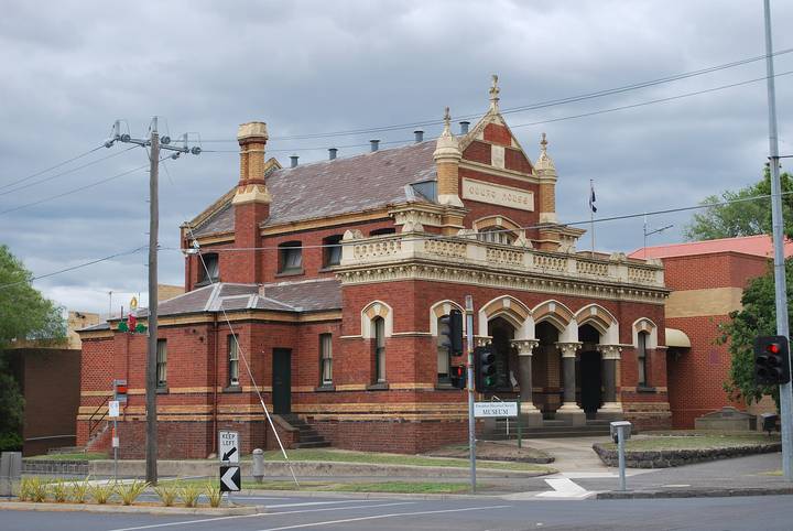 File image: Historic red brick Victorian courthouse exterior with ornate facade