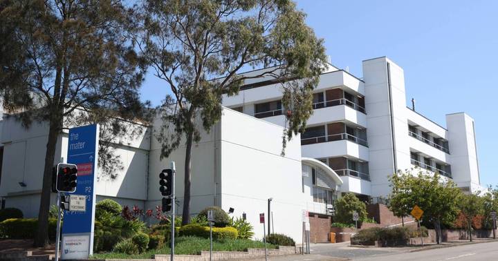 Modern white multi-storey residential building with balconies, eucalyptus trees, street-level landscaping