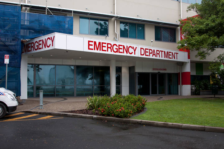 File image: Emergency Department entrance of a modern hospital facility.