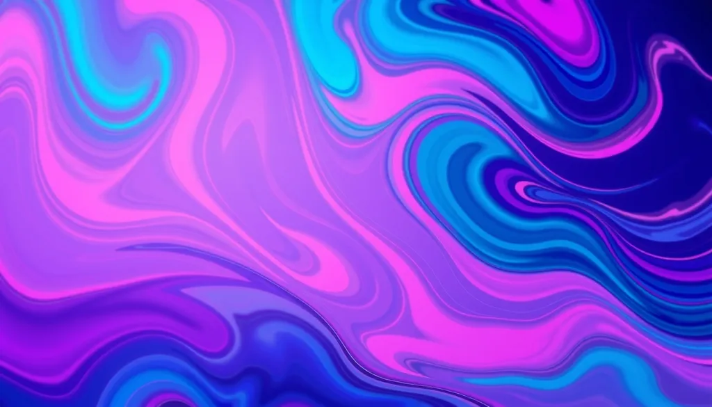 Create an abstract digital background for a website mast that features a vibrant mix of swirling colors—such as deep blues, rich purples, and bright pinks—blending seamlessly into each other. Incorporate subtle geometric shapes and patterns, like circles and triangles, that bring a modern and dynamic feel. The design should evoke a sense of creativity and innovation, suitable for a technology or arts-focused website. Ensure there is ample negative space on the left side for text overlay, with a soft gradient effect that enhances readability.