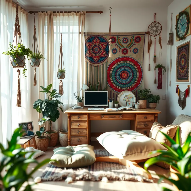InspirePix | Bohemian home office textures and patterns