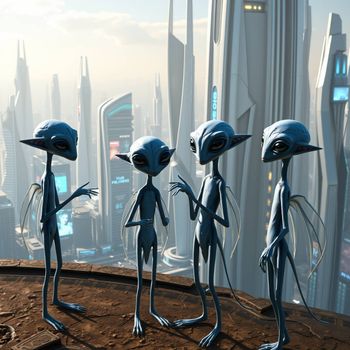 AI generated image for Sci-Fi Aliens category