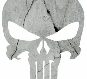 Punisher Skull With Flaming Eye Graphics Decals - The Vinyl Creator