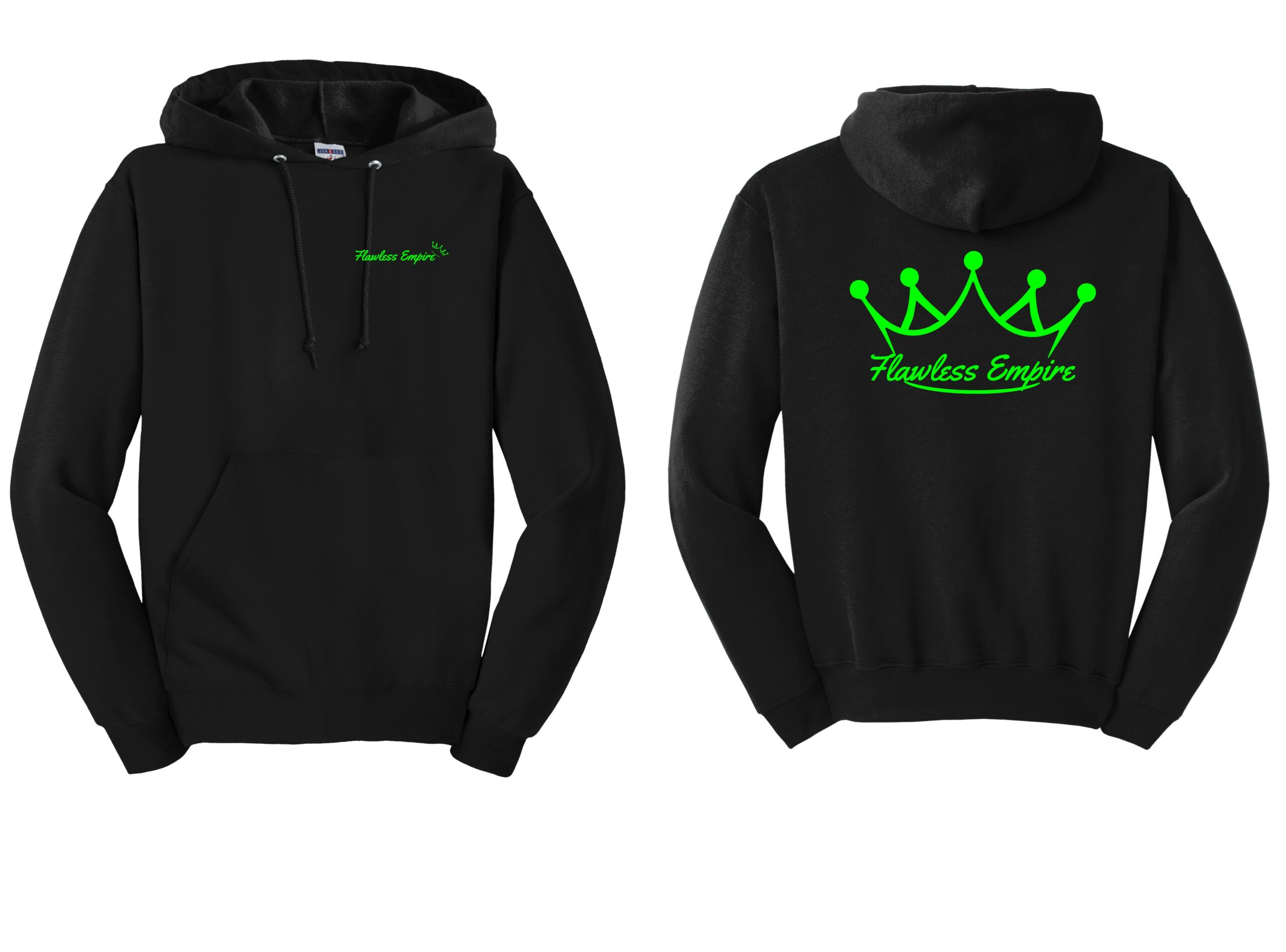 Black with Green logos