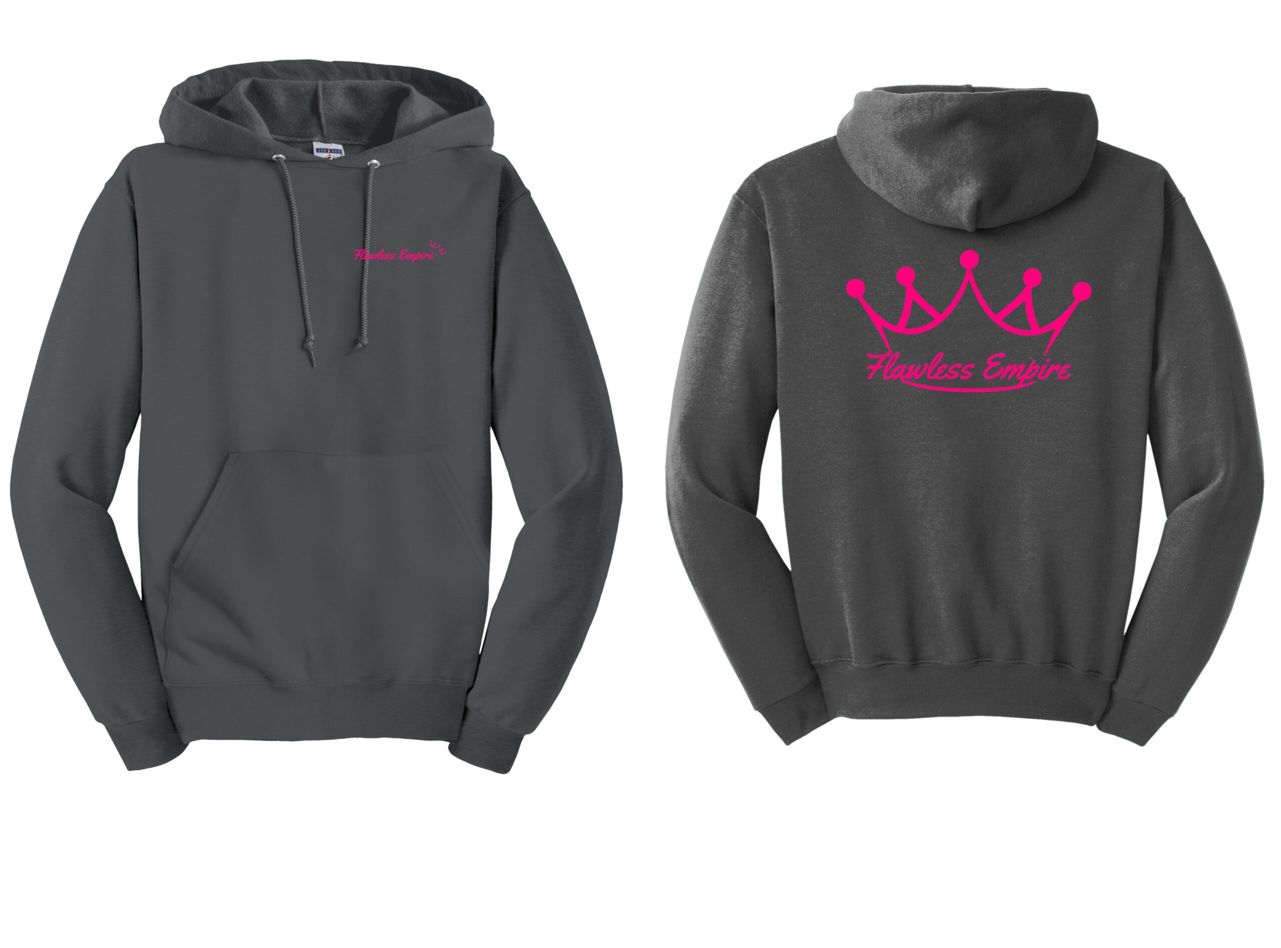 Gray with Pink logos