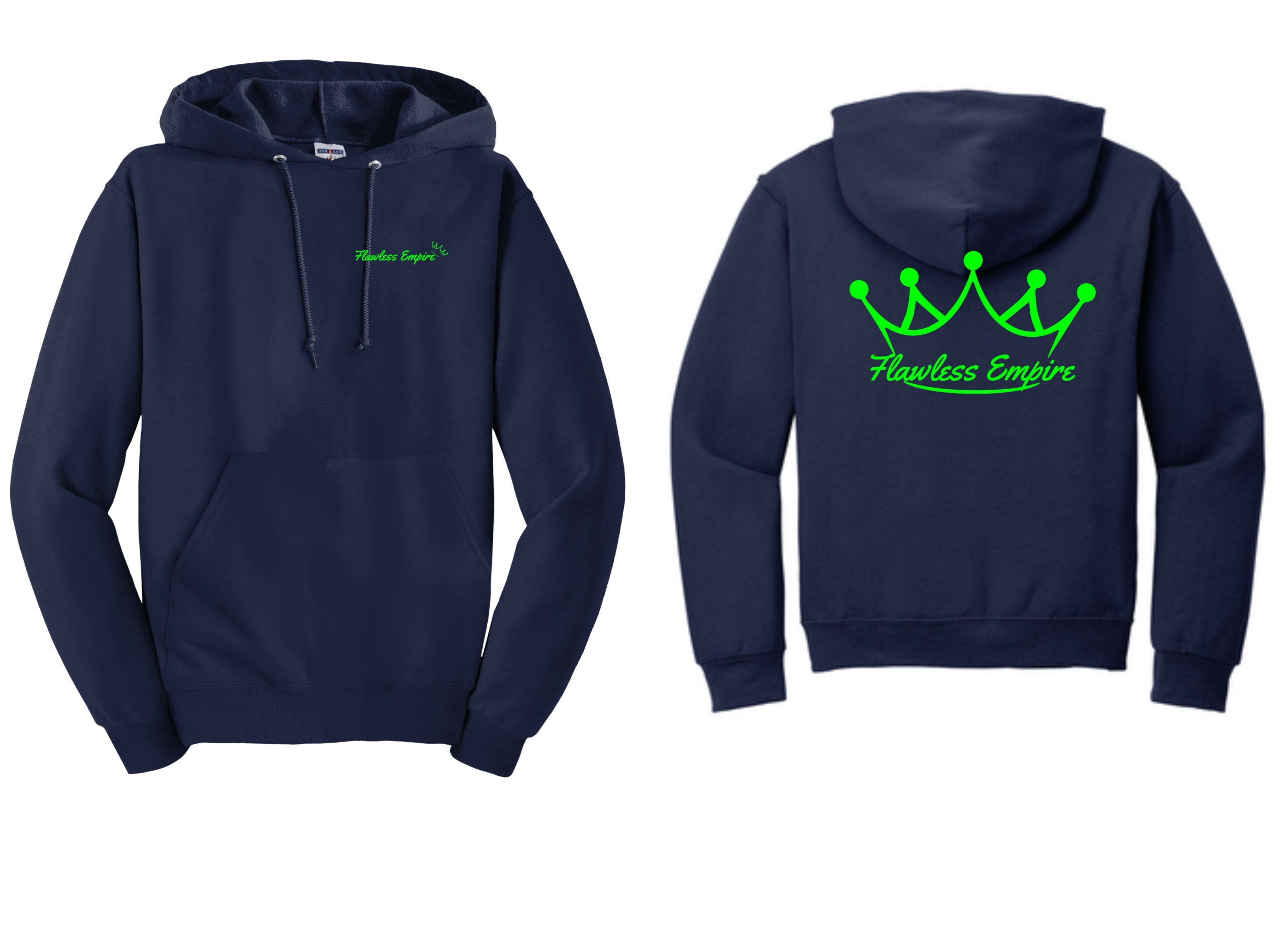 Navy with Green logos