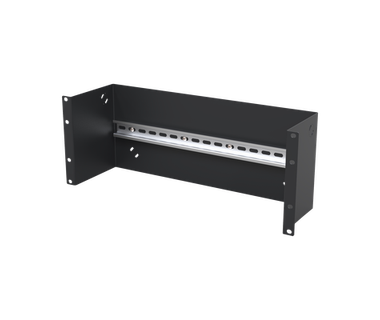 Riel Din LinkedPRO LP-RDM-4U - 19'' 4U | Acero Negro | Gu�a para Cables con Soporte para Rack 19''