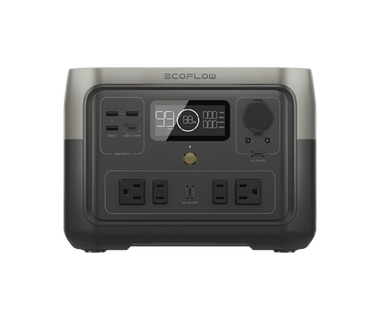 Estaci�n de Energ�a Port�til EcoFlow River 2 Max - 512 Wh � Port�til | 1000 W M�x � Recarga Solar 220 W M�x y Carga Coche 8A