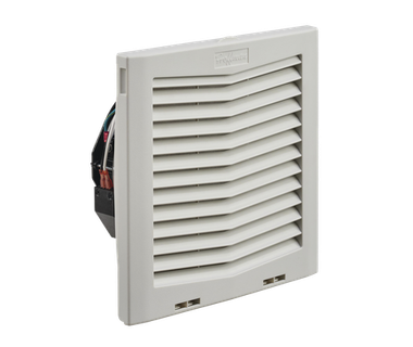 Ventilador con Filtro Hoffman HF10 - Montaje Lateral � 159 CFM � 115 Vca | Filtro Integrado � Color Gris Claro | Para Gabinete � Respiraci�n Eficiente