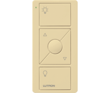 Control Remoto Pico Lutron Caseta PJ23BRLGIVL01 | 3 Botones - Encender Apagar � Subir Bajar Intensidad | Blanco Compatible RA2 RadioRa2