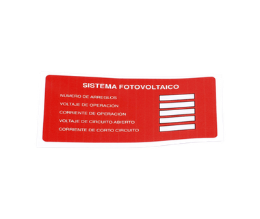 Etiqueta Sistema Fotovoltaico SYSCOM PVLSYSTEMPV Paquete 20 Unidades | Energ�a Solar | Instalaci�n F�cil