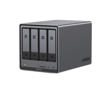 NAS Ugreen Nasync Dxp4800 Plus - 4 Bah�as SATA + 2 M.2 NVMe PCIe 4.0 | Intel Pentium Gold 8505 5 N�cleos � 8GB DDR5 Expandible a 64GB � 10GbE + 2.5GbE | UGOS PRO, HDMI 4K, USB 3.2 Gen 2 Tipo C