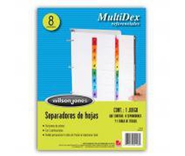 Separador Acco P0448 Multidex Basic A-Z - Separador Alfab�tico con 26 Cejas Plastificadas � Tama�o Carta | Papel Bond 120 g � 5 Perforaciones Reforzadas Compatible con 2 y 3 Argollas