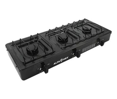 Parrilla de Gas ALFA MEX Serie 600 - 3 Quemadores | 74 cm Largo | 5,500 kJ/h � Sobreponer � V�lvula de Seguridad