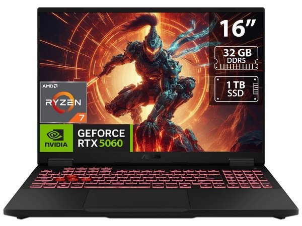 Laptop Gamer ASUS TUF A16 Ryzen 7 RTX 5060 | Intercompras