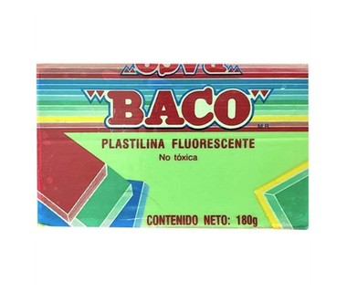 Plastilina Baco - Plastilina de Modelado � Color Verde Fluorescente | Base No T�xica � 180 gramos