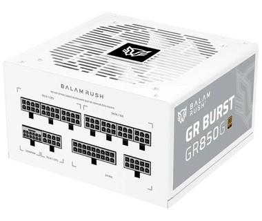 Fuente de Poder Balam Rush GR Burst GR850G - 850W - ATX - 24-pin - 6 SATA - 80 PLUS Gold - Blanco