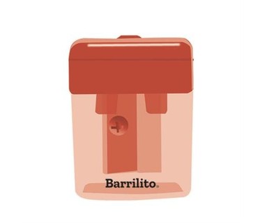 Sacapuntas Barrilito SK12M - Manual � 1 Orificio Mediano | Pl�stico � Con Dep�sito � Caja con 12 Piezas