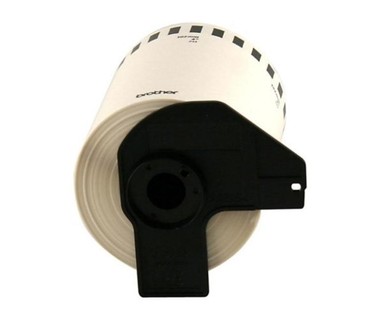 Cinta Etiquetadora Brother DK2243 - Papel Negro sobre Blanco � 101 mm x 30.4 m | Compatible con Impresoras Brother QL1110NWB | Longitud Continua
