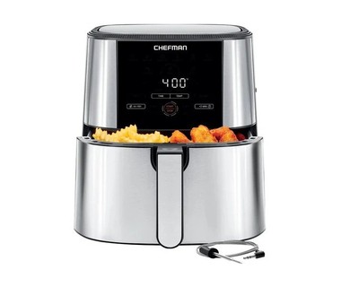 Freidora de Aire CHEFMAN RJ38-SQSS-8T2 - Aire � 7.5 Litros | 1700 W � Control Digital con Programas Preestablecidos