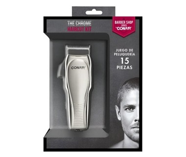 Kit de Peluquer�a Conair HC227ES - Corte Preciso � Cuchillas Acero Inoxidable | Uso Al�mbrico � 7 Peines y 15 Piezas Accesorios