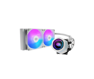 Enfriamiento L�quido Cooler Master MLX-D24M-A18PA-RW - 240 mm � Flujo de Aire Alto | ARGB � 1750 RPM � Blanco