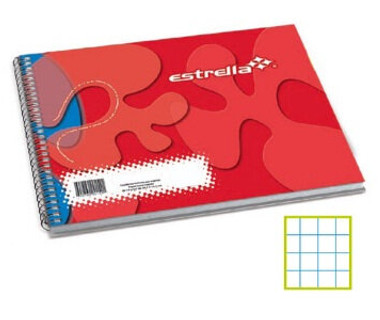 Cuaderno Estrella 172 - Tama�o C5 (16x22.5 cm) � Papel Cuadriculado Multicolor | 100 Hojas � Encuadernado Espiral Forma Italiana