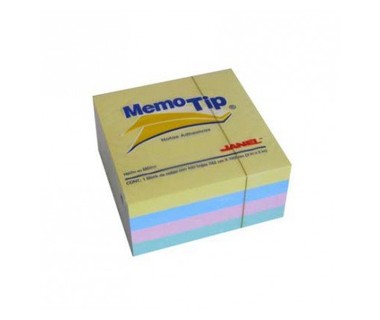 Notas Adhesivas Janel 54P 3x3 - 7.6 x 7.6 cm � Colores Pastel | Forma Cuadrada � 54 Hojas por Block