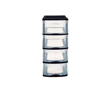 Caja Organizadora Liftor 8483PE - Vertical � 4 Cajones | Pl�stico Resistente � Almacenamiento Modular 83x39x35 cm