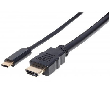 Cable Manhattan 151764 - USB-C a HDMI - Macho - 2 m - Negro