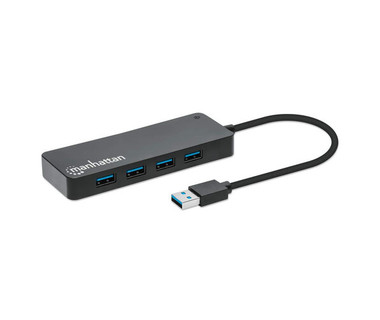 Hub USB Manhattan 168403 - USB-A a 7x USB 3.2 - Negro