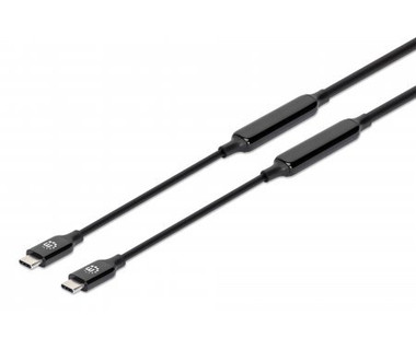 Cable USB C Macho Manhattan  - USB C Macho - 3 Metros - Negro