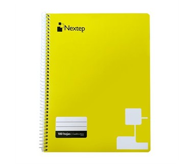 Cuaderno Nextep Profesional NE-007C - Tama�o C5 (20.3x26.3 cm) � Cuadro N�mero 5 | 100 Hojas � Encuadernado Espiral con Pasta Semi R�gida
