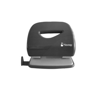 Perforadora Nextep NE-121E Ergonomica 2 Orificios - 8 cm Separacion - Plastica - Capacidad 30 Hojas