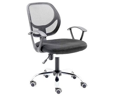 Silla de Oficina Nextep NE-650S - Tela Negra � Ejecutiva Reclinable con Descansabrazos | Altura Ajustable � Base Giratoria