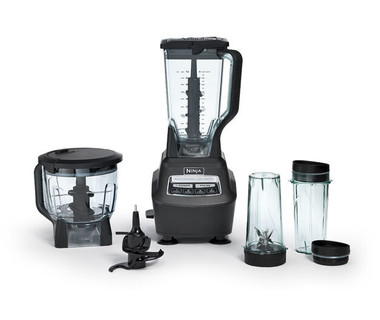 Licuadora Ninja BL770 Profesional - 1500 W � 2.15 Litros | 4 Velocidades � Jarra de 72 Oz y Vaso para Procesador de 64 Oz � Cuchillas de Acero Inoxidable